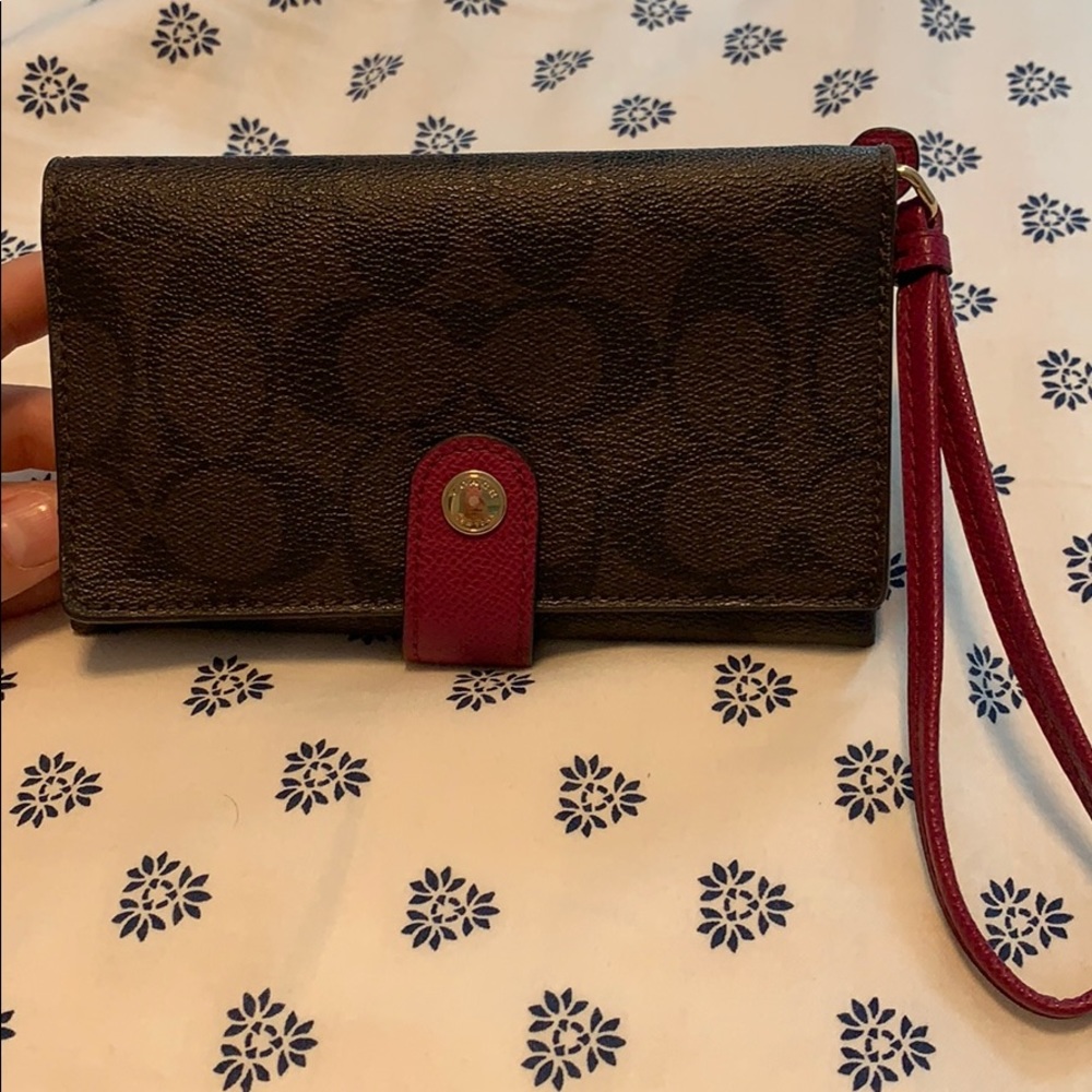 Coach phone wristlet